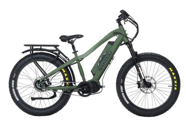 Bakcou E-bikes B-MJ-MG-B25 Mule Jager Matte Army Green 18" w/Stand Over Height of 29.50" Frame, Rohloff E-14 (500/14) Speed Hub Bafang M620 Ultra Motor, 35+ mph Speed