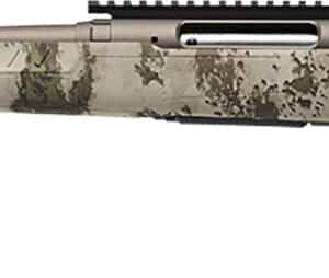 Savage AXIS 2 PRO 308 Win left-hand rifle with Woodland camo stock and 20 inch threaded barrel
