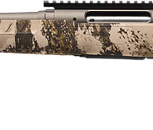 Savage AXIS 2 PRO 25-06 Rem 20 inch left-hand sporting rifle in gun metal bronze Cerakote with synthetic camo stock