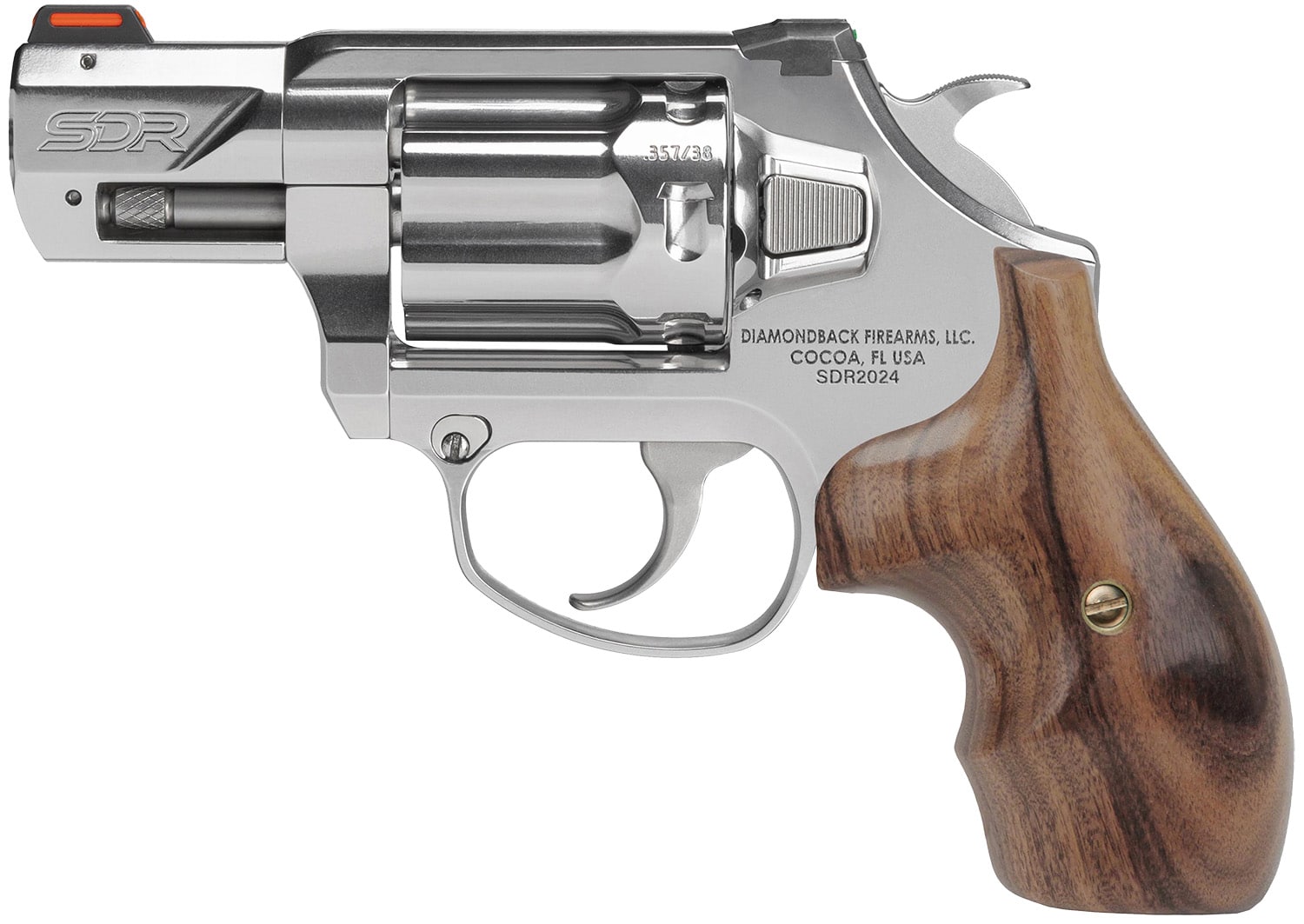 Diamondback DB075AS701 SDR 2-inch stainless revolver 357 Mag/38 Special Hogue wood grip