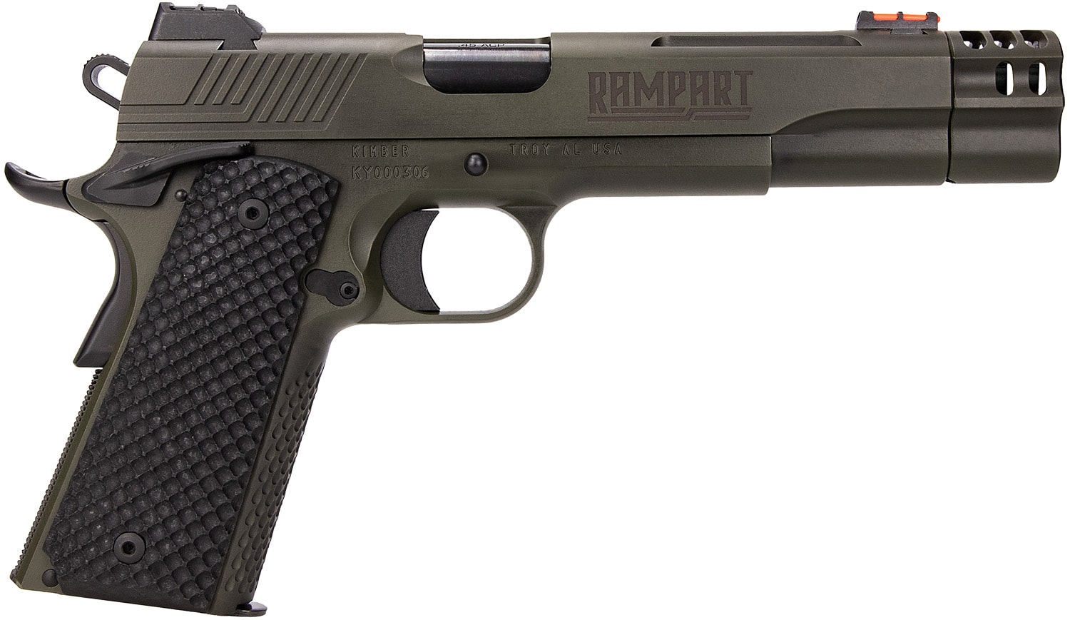 Kimber Rampart .38 Super Auto 5 in OD Green Cerakote with G10 grips