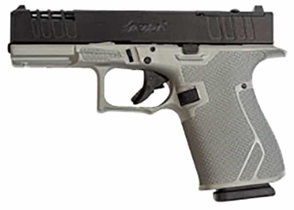 Great Lakes GL19SRK Striker 9mm compact pistol with 4-inch ported slide and grey Bull Shark frame