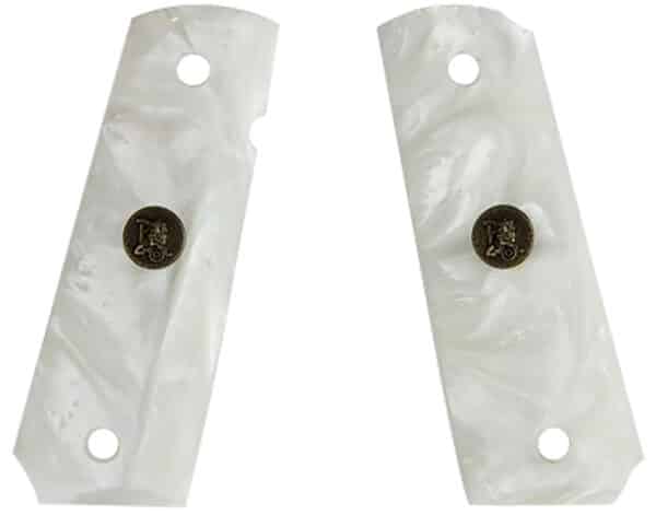 Pachmayr 62001 Custom Grip White Simulated Pearl Panels for 1911 with Ambidextrous Safety