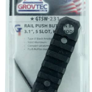 GrovTec US Inc GTSW231 3.1 Inch 5 Slot with Push Button Bases Keymod  Black Anodized
