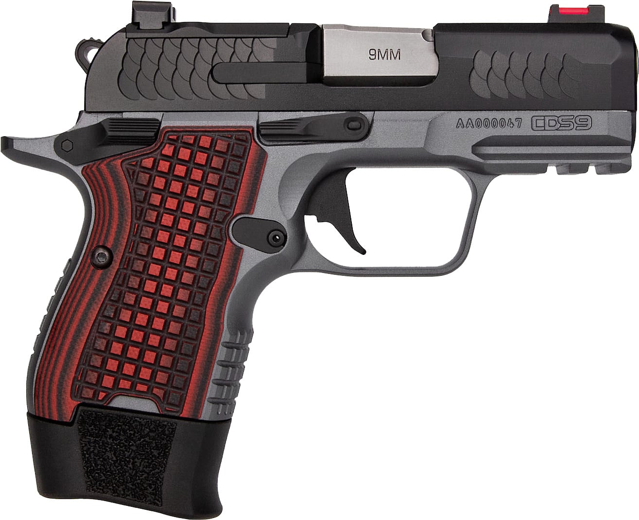 Kimber CDS9 9mm pistol two-tone black slide and gray frame with G10 grips