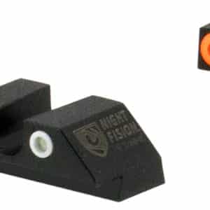 Night Fision GLK003007OGZ Tritium Night Sights For Glock  Green Tritium Orange Outline Front Sight- Green Tritium White Outline Rear Sight Glock 42/43/43X