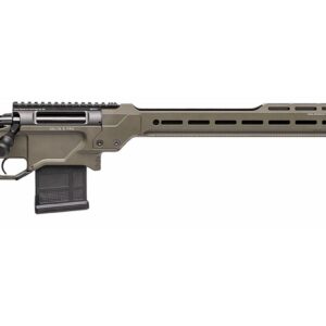 Daniel Defense Delta 5 Pro 6mm Creedmoor rifle with 26-inch varmint barrel in olive drab green