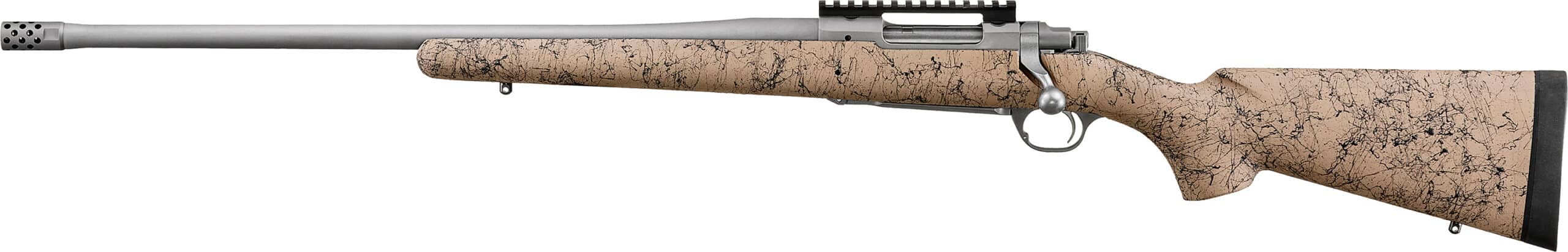 Ruger Hawkeye FTW Hunter left-hand bolt-action rifle with speckled tan/black H-S Precision synthetic stock