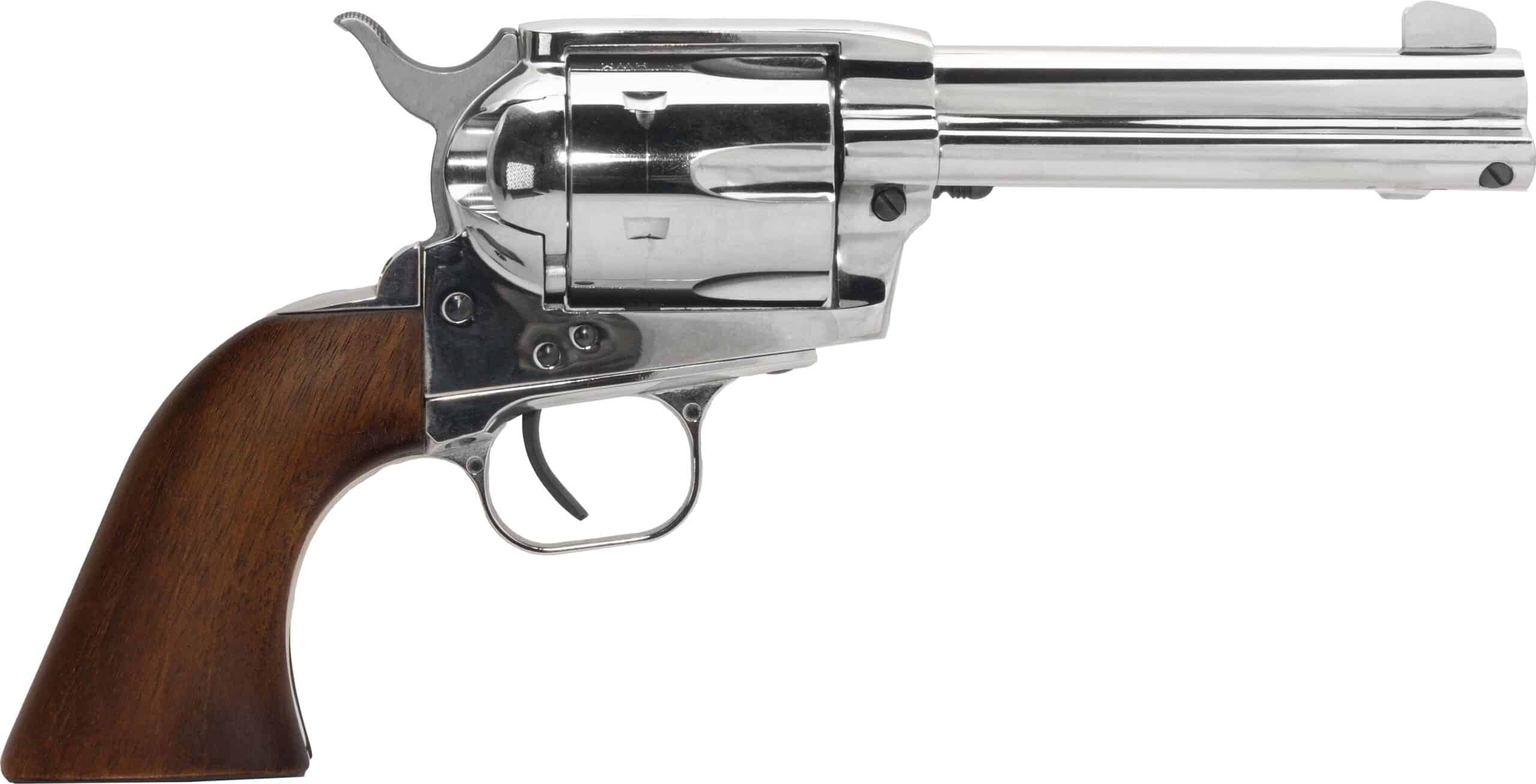 EAA Bounty Hunter .357 Magnum 4.5 inch nickel revolver with wood grips