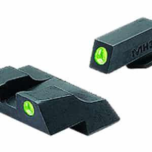 Meprolight USA 102263101 Tru-Dot  Green Tritium White Outline Front Sight-Green Tritium White Outline Rear Sight Glock 26/27