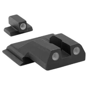 Meprolight USA 117703101 Tru-Dot  Green Tritium White Outline Front Sight-Green Tritium White Outline Rear Sight Smith & Wesson M&P Shield/Shield Plus/Shield 2.0