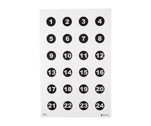 ACTION TGT 24 3" NMBR CIRCLES 100PK