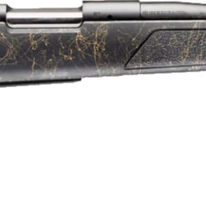 Bergara B-14 Stoke Compact .350 Legend rifle with black synthetic sporter stock and threaded barrel