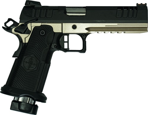 Great Lakes 1911DS Synergy 9mm pistol with 5-inch barrel and galaxy platinum frame