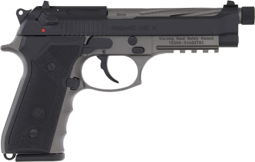 Girsan Regard MC X 9mm two-tone pistol with 4.9 inch threaded barrel
