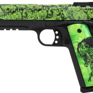 Iver Johnson 1911A1 Eagle LR .45 ACP pistol with 5-inch barrel and zombie camo slide