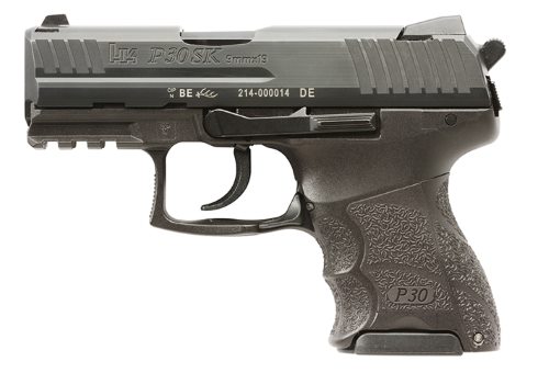 Heckler & Koch P30SK V3 9mm subcompact pistol with black polymer frame