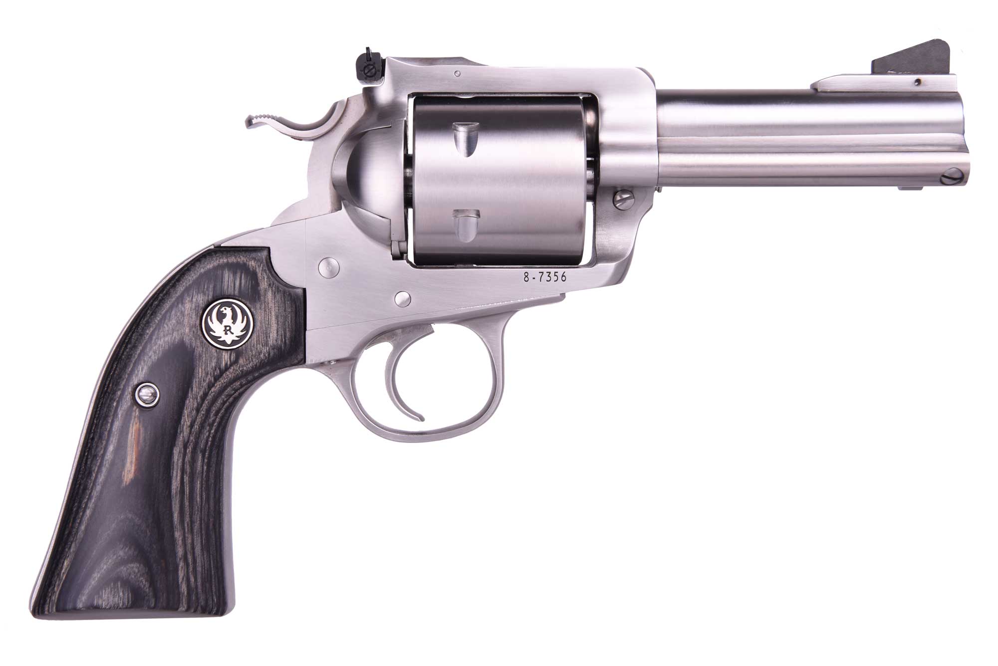 Ruger Super Blackhawk Bisley 3.75-inch stainless revolver with black laminate grips