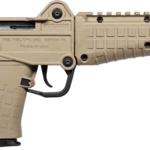 KelTec SUB2000 Gen 3 5.7x28mm tan carbine with 20-round magazine and polymer stock