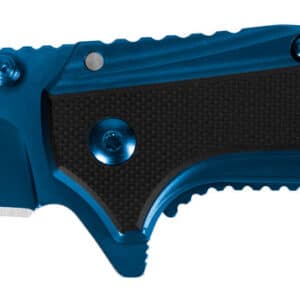 Kershaw 8320 Outright  3" Folding Trailing Point Plain Blue PVD 8Cr13MoV SS Blade Black/Blue G10/SS Handle Includes Pocket Clip