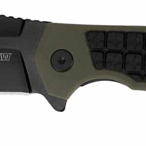 Kershaw 8760 Faultline  3" Folding Drop Point Plain Black Oxide 8Cr13MoV SS Blade Black/OD Green Glass-Filled Nylon Handle Includes Pocket Clip