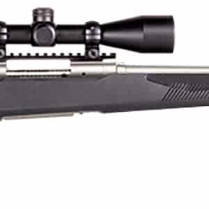 Savage 110 Apex Storm XP bolt-action rifle with 24 inch stainless barrel and mounted 3-9x40 Vortex scope