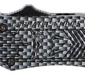 CobraTec Knives SCFCTK1STNS CTK-1  Small 2.75" OTF Tanto Plain D2 Steel Blade/Carbon Fiber Aluminum Handle Features Glass Breaker Includes Pocket Clip