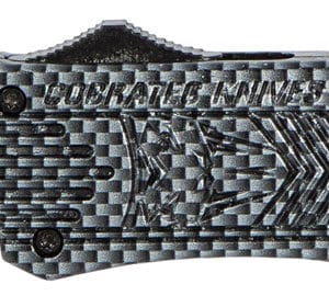CobraTec Knives MCFCTK1MTNS CTK-1  Medium 3" OTF Tanto Plain D2 Steel Blade/Carbon Fiber Aluminum Handle Features Glass Breaker Includes Pocket Clip