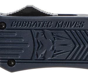 CobraTec Knives MNYCTK1MTNS CTK-1  Medium 3" OTF Tanto Plain D2 Steel Blade/NYPD Blue Aluminum Handle Features Glass Breaker Includes Pocket Clip