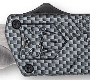 CobraTec Knives CFCTLWDNS Lightweight  3.25" OTF Drop Point Plain D2 Steel Blade/Carbon Fiber Aluminum Handle Includes Pocket Clip