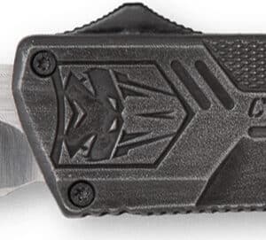 CobraTec Knives SWCTLWDNS Lightweight  3.25" OTF Drop Point Plain D2 Steel Blade/Stonewashed Aluminum Handle Includes Pocket Clip