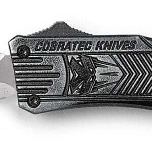 CobraTec Knives SSWCTK1SDAGNS CTK-1  Small 2.75" OTF Dagger Plain D2 Steel Blade/Stonewashed Aluminum Handle Features Glass Breaker Includes Pocket Clip