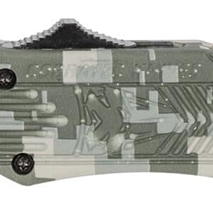 CobraTec Knives SADCCTK1SDAGNS CTK-1  Small 2.75" OTF Dagger Plain D2 Steel Blade/Winter Digi Camo Aluminum Handle Features Glass Breaker Includes Pocket Clip