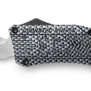 CobraTec Knives LCFCTK1LDNS CTK-1  Large 3.75" OTF Dagger Plain D2 Steel Blade/Carbon Fiber Aluminum Handle Features Glass Breaker Includes Pocket Clip