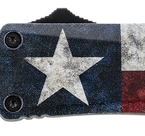 Templar Knife SCAP631 Captain Gen II Small 2.25" OTF Drop Point Part Serrated Black 440C SS Blade Red/Blue/White Star Zinc Aluminum Alloy Handle