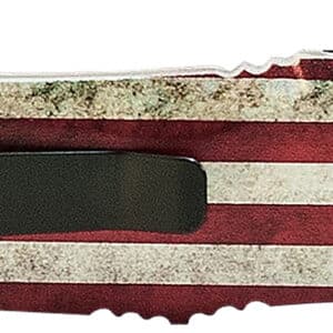 Templar Knife LBRF231 1776 Gen II Large 3.50" OTF Tanto Plain Black Oxide Stonewashed 440C SS Blade/5.25" Betsy Ross Flag Aluminum Handle Features Glass Breaker Includes Pocket Clip/Sheath
