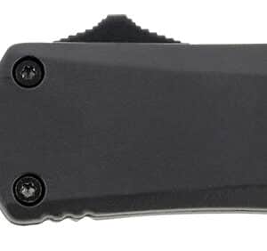 Templar Knife SBR131 Black Rubber Gen II Small 2.69" OTF Dagger Plain Black Oxide Stonewashed 440C SS Blade/ 4.31" Black Rubber/Aluminum Handle Features Glass Breaker Includes Pocket Clip/Sheath