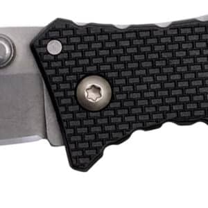 Cold Steel CS7DS Recon 1 Micro 2" Folding Spear Point Plain Stonewashed 4034 SS Blade/ Black Griv-Ex Handle Includes Pocket Clip