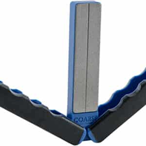AccuSharp 051C Paddle Sharpener Folding Diamond Sharpener Black/Blue Overmolded Rubber Handle