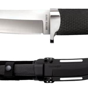 Cold Steel CS-35AB San Mai Master 6" Fixed Tanto Plain Satin VG-10 San Mai Blade/Black Textured/Oval Kray-Ex Handle Includes Sheath
