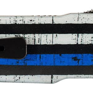 Templar Knife MABTB12 Premium Lightweight Slim 3.16" OTF Dagger Plain Black Oxide Stonewashed Powdered D2 Steel Blade/4.93" Black & White w/Blue Line Anodized Aluminum Handle
