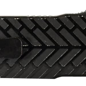 Templar Knife SAHBG32 Premium Lightweight Small 3" OTF Drop Point Plain Black Oxide Stonewashed Powdered D2 Steel Blade/4.50" Black Herringbone Anodized Aluminum Handle