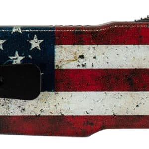 Templar Knife MAUS321 Premium Lightweight Slim 3.16" OTF Drop Point Plain Black Oxide Stonewashed Powdered D2 Steel Blade/4.93" US Flag Anodized Aluminum Handle