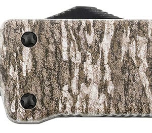 Templar Knife LZMOB321 Premium Weighted Large 3.55" OTF Drop Point Plain Black Oxide Stonewashed Powdered D2 Steel Blade/5.25" Mossy Oak Bottomland Aluminum Zinc Alloy Handle