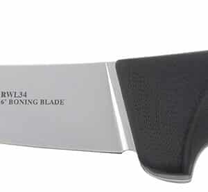 Templar Knife K6BBK362 Boning  6" Fixed Plain RWL34 Damasteel Blade/5" Black G10 Handle