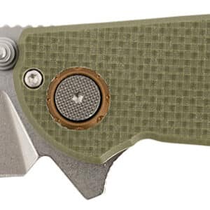CRKT 2471 Butte  3.36" Folding Plain Stonewashed D2 Steel Blade/OD Green G10 Handle Includes Pocket Clip