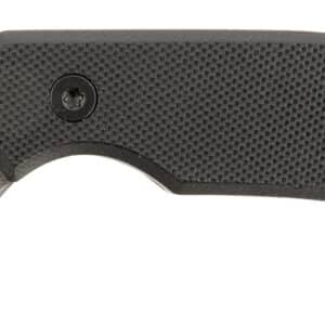 CRKT 4036 Razel  Compact 2.32" Fixed Plain/Top Veff Serrations Brushed Stonewashed D2 Steel Blade, Black G10 Handle, Includes Cord Fob/Sheath