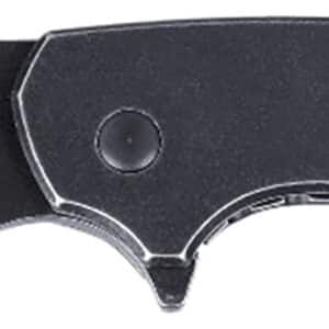 CRKT 5315KS Pilar  Large 2.67" Folding Plain Black Stonewashed 8Cr13MoV SS Blade/Black Stainless Steel Handle Includes Pocket Clip