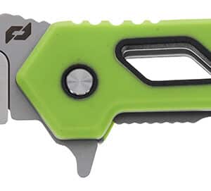 Schrade 1197646 Isolate Enrage 8 3" Scalpel Plain Satin 420A Steel Blade, Green Non-Slip Carbon Fiber Handle, Includes Blade Removal Tool/Case/Sheath/