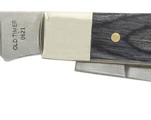 Old Timer 1135990 Heritage Series Trapper 940T 3" Folding Clip Point/Spey Plain D2 Steel Blade, 3.70" Gray Wood Laminate Handle